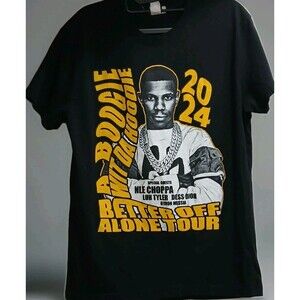 A Boogie Wit Da Hoodie 2024 Tour Tee M Double Sided NLE Choppa Concert Hip Hop